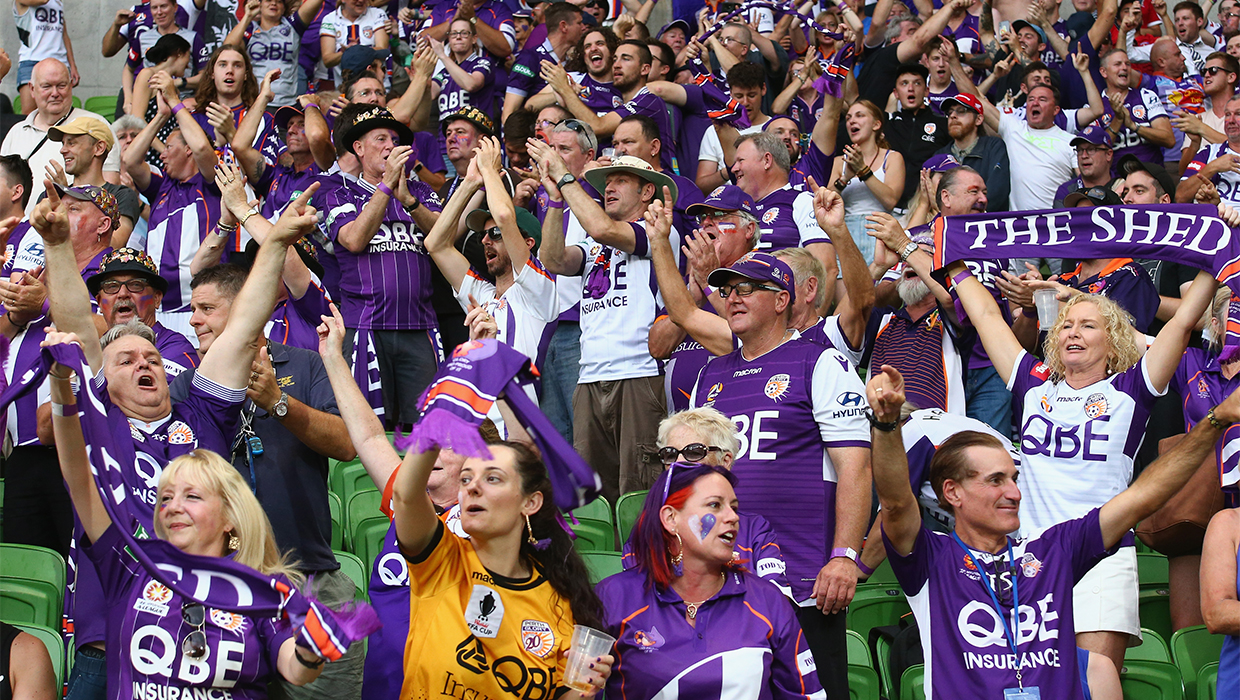 Glory fans at AAMI Park